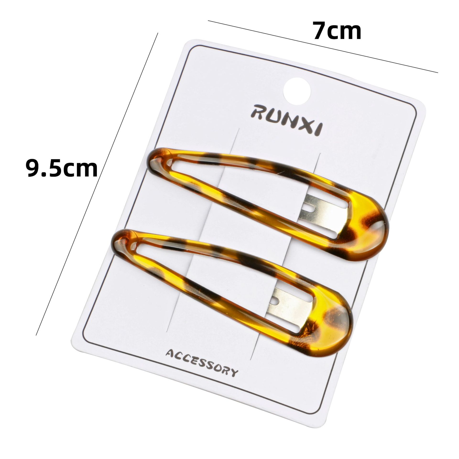 Korean New Hair Accessories Classic Color Bb Clip Drop Clip Women's Headwear Cyber Celebrity Tortoise Shell Color Hair Clip Bangs Clip