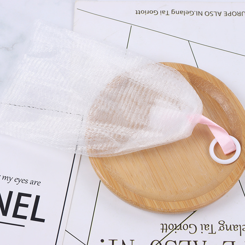 Pull ring foaming net facial cleanser foaming net cleansing handmade soap soap foaming foaming net foaming bag