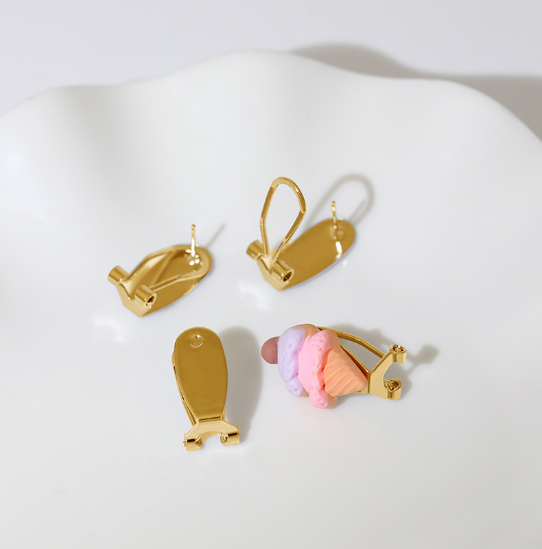 French triangle oval earrings simple high-end sense ladies ear bone nails DIY earrings accessories wholesale