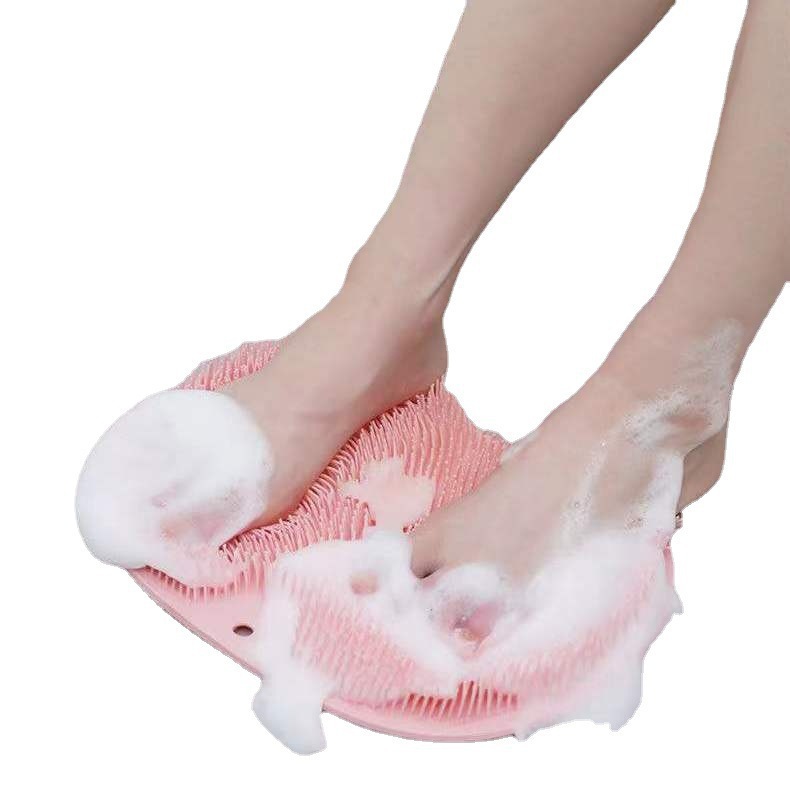 Feet and bath mat, lazy person rubs feet and back, bathroom massage bath to remove dead skin, foot brush, silicone bath mat