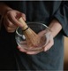Glass hammer matcha bowl shallow 500ml