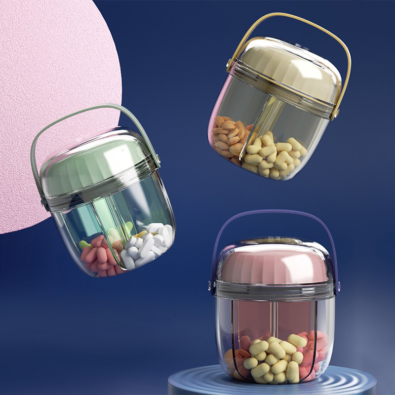 NIANXI export space warehouse storage medicine box sealed box silicone moisture-proof compartment mini medicine box carry-on