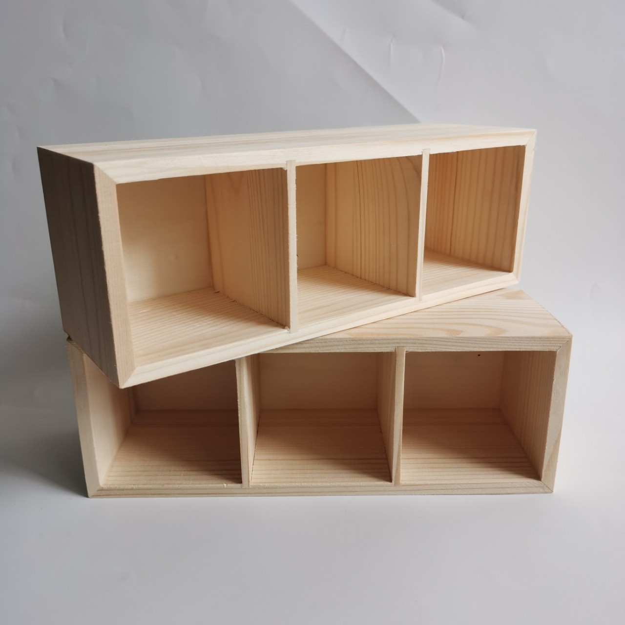 Mark pen storage box wooden box wooden pen holder watercolor brush desktop finishing box multi-grid combination factory direct