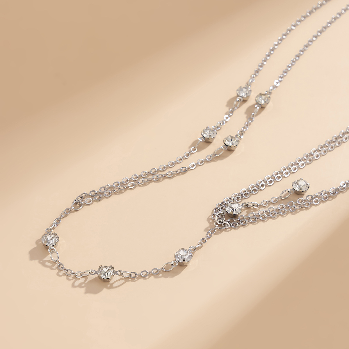European and American Cross-border Jewelry Beach Bikini Cross Clothing Chain Sexy Rhinestone Multi-layer Tassel Chain Body Chain