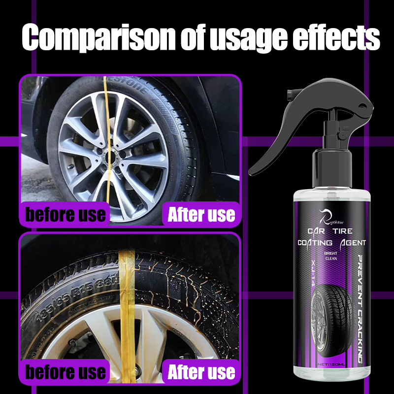 Ryekew Automotive Tire Brightening Tire Coating Agent Anti-aging Tire Glaze Brightener Cross-border