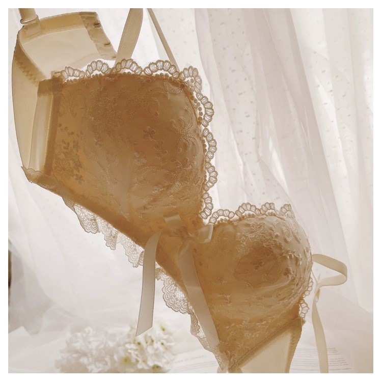 Set reggiseno push-up in pizzo Pure Desire, sexy, ricamato, intimo giapponese, reggiseno traspirante grande per donne con petto piccolo_voghion.com