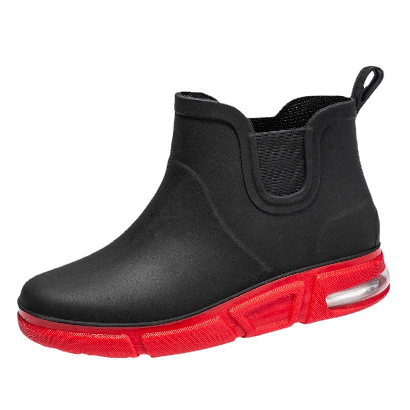 Cross-Border fashion rain boots men's non-slip kitchen rubber shoes outer wear thick bottom comfortable waterproof rain boots outdoor waterproof fishing shoes