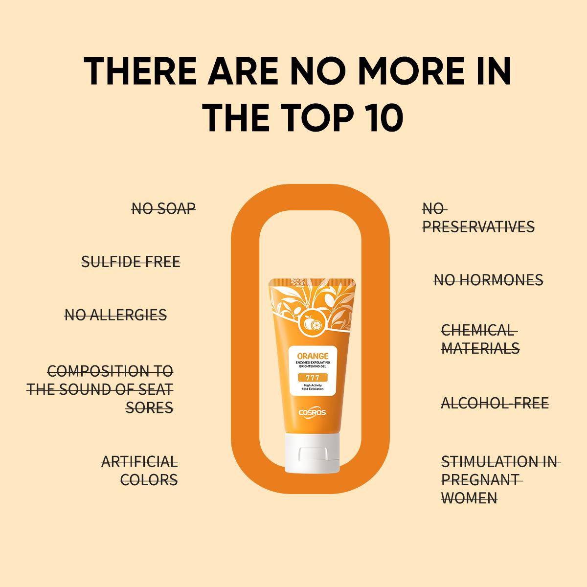 Cross-border hot sale Orange Exfoliating Whitening Gel Exfoliating Gel in stock
