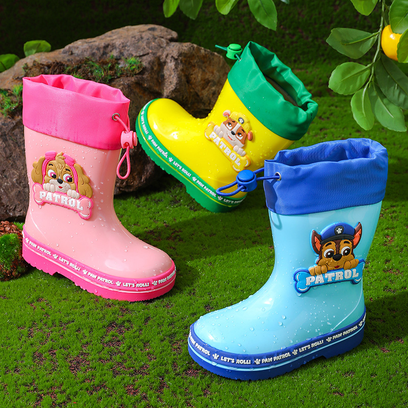 Wang Wang team children's rain boots boys baby rubber shoes non-slip girls rain boots primary school children's water shoes women's waterproof