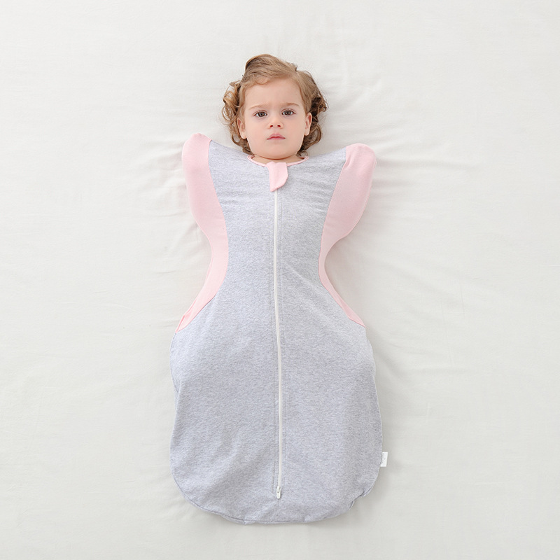 Newborn baby surrender anti-shock pure cotton sleeping bag swaddling anti-kick baby anti-shock soothing sleeping artifact