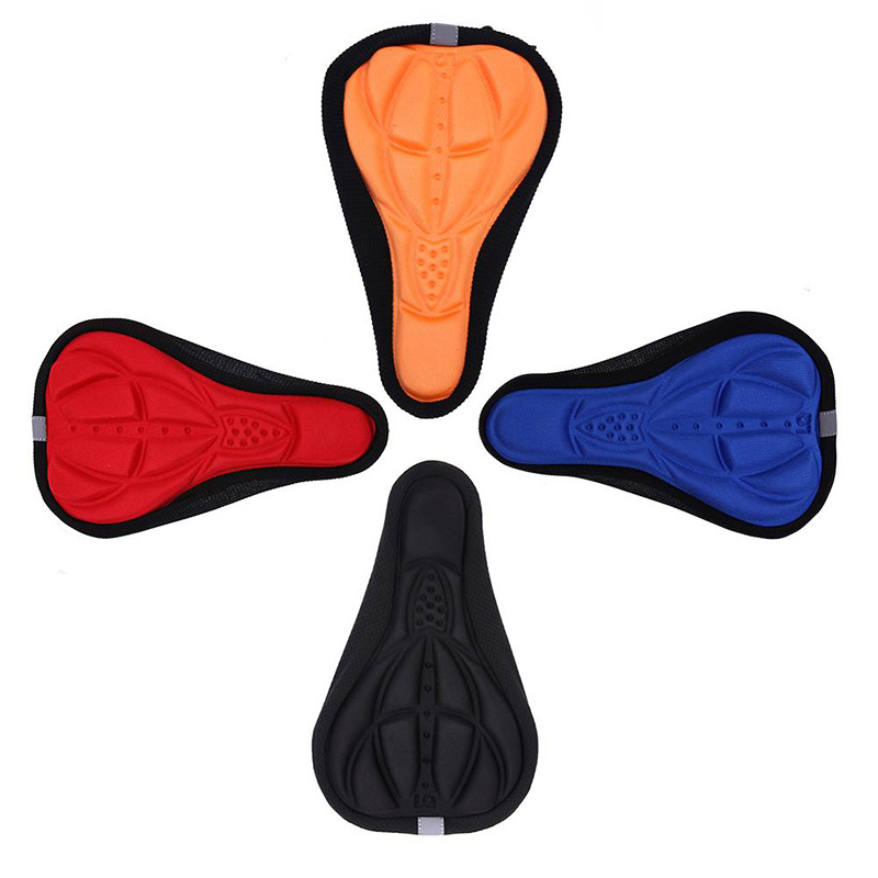 Mountain Bike 3D Cushion Cover Bicycle Cushion Thickened Silicone Sponge Comfortable Soft Saddle Cushion Bicycle Equipment