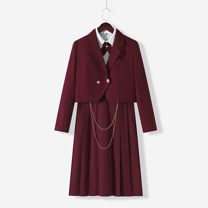 Original JK uniform suit jacket women's pleated skirt genuine Japanese milk protection skirt student class clothes college style suit