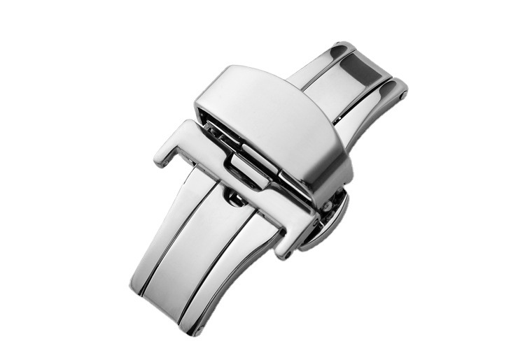 Watch accessories high quality belt buckle stainless steel double press butterfly buckle universal 10mm-20mm-22mm watch strap buckle