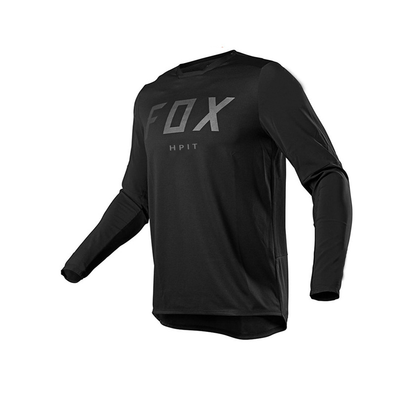 Summer long-sleeved in stock men's moisture-wicking spring sweatshirt riding suit downhill suit fox hpit fox
