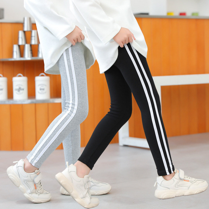 Girls' Leggings Spring and Autumn Thin Women's Baby Pants Children's 95 Cotton Slim-Fit Pants Children's Outer Wear Stretch Pants