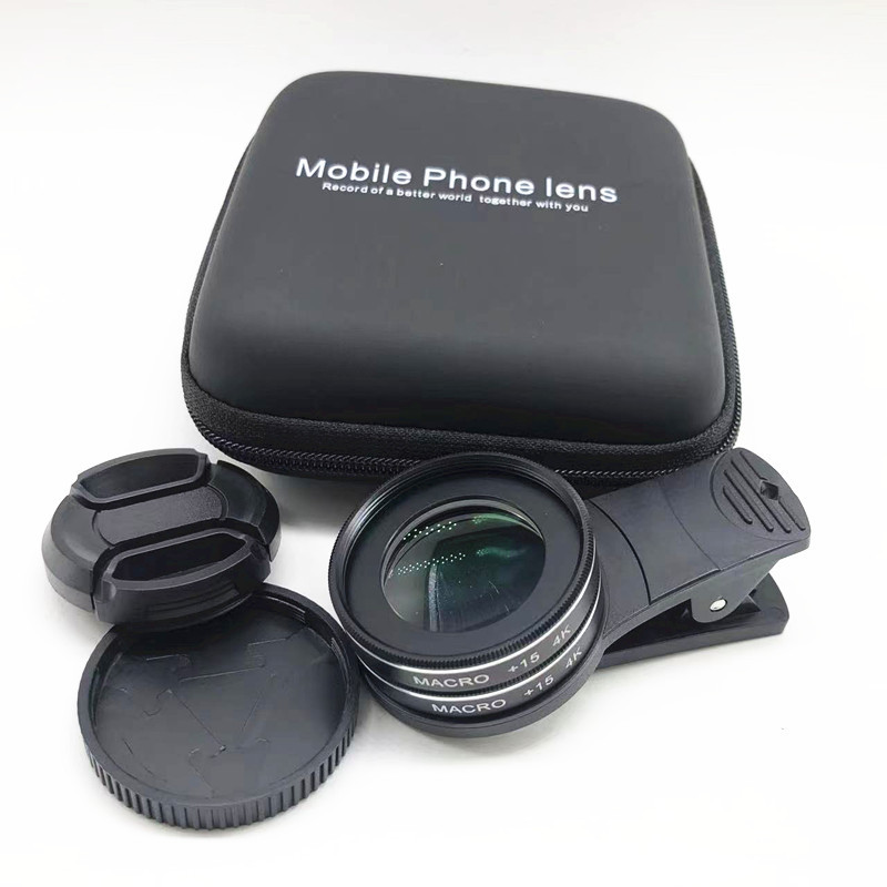 Mobile phone lens 37mm dual macro lens 4K HD MACRO 15X 4K SLR dual macro shooting artifact