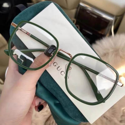 Myopia Glasses Women's Anti-blue Light Student Korean Style Trendy Frame Men's Retro Large Frame Ultra-light Plain Glasses