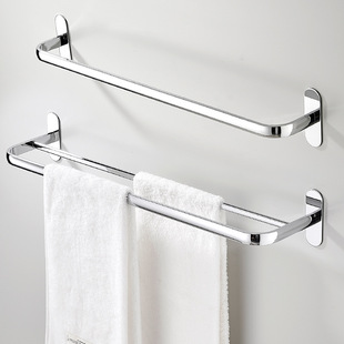 Punch-free Towel Rack Stainless Steel Bathroom Pendant Bath Towel Hook Toilet Single-pole Double-pole Toilet Towel Bar