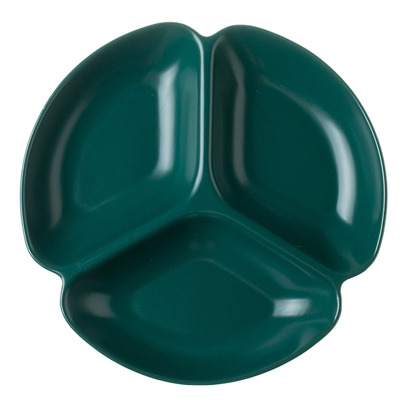 2021 new creative Nordic baby food supplement three-compartment plate candy snack plate fat reduction meal compartment plate now foreign trade