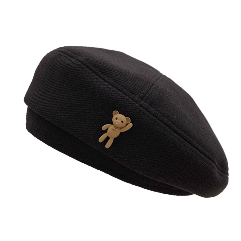 2023 autumn and winter Korean ins beret women's face small Japanese retro all-match woolen painter hat warm