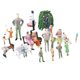 Color village diy building sand table model material mini figure sand table real estate model color figure