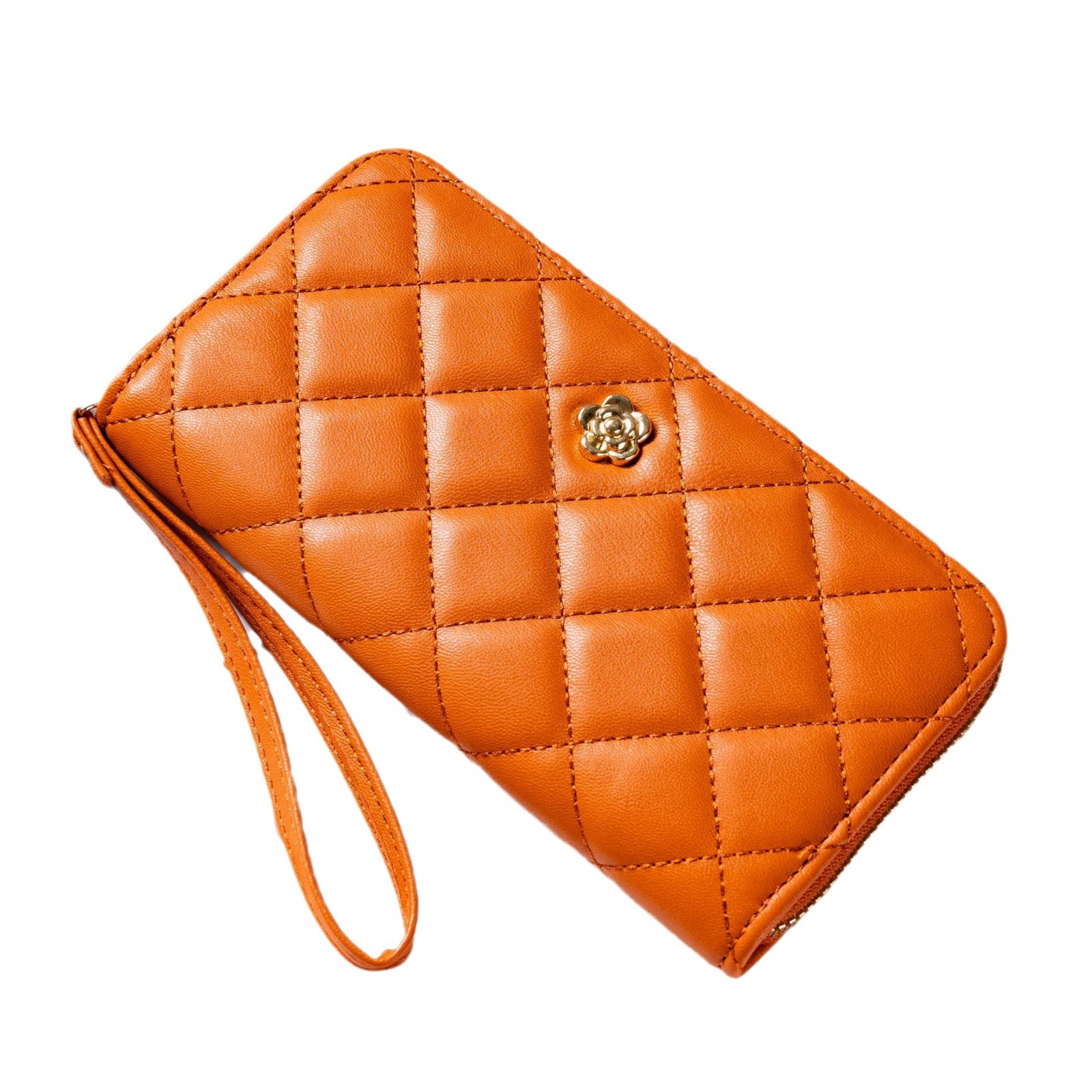 New European and American light luxury fresh Chanel style women's wrist bag wallet women's multi-Card women's cross-border mobile phone bag