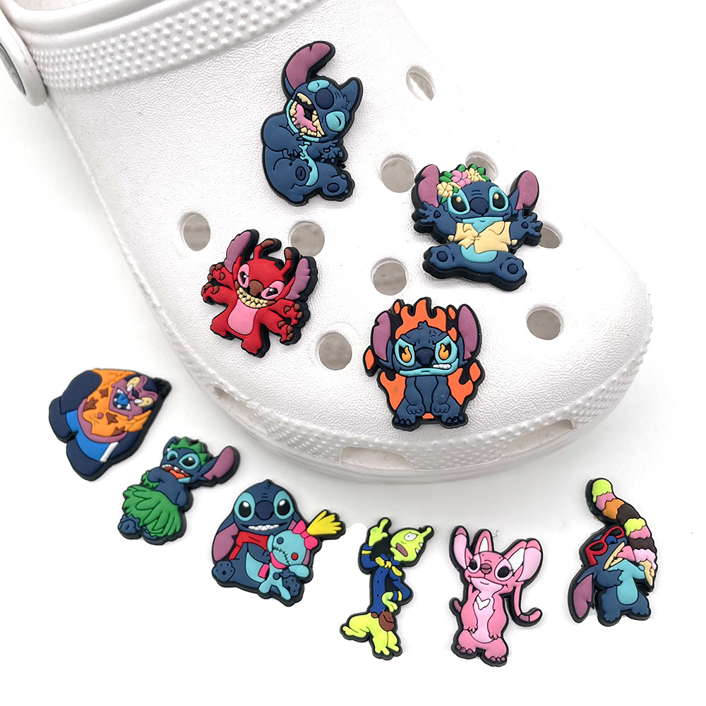 [Stitch series] cute hole shoes accessories cartoon diy shoes flower shoe buckle garden shoes accessories buckle