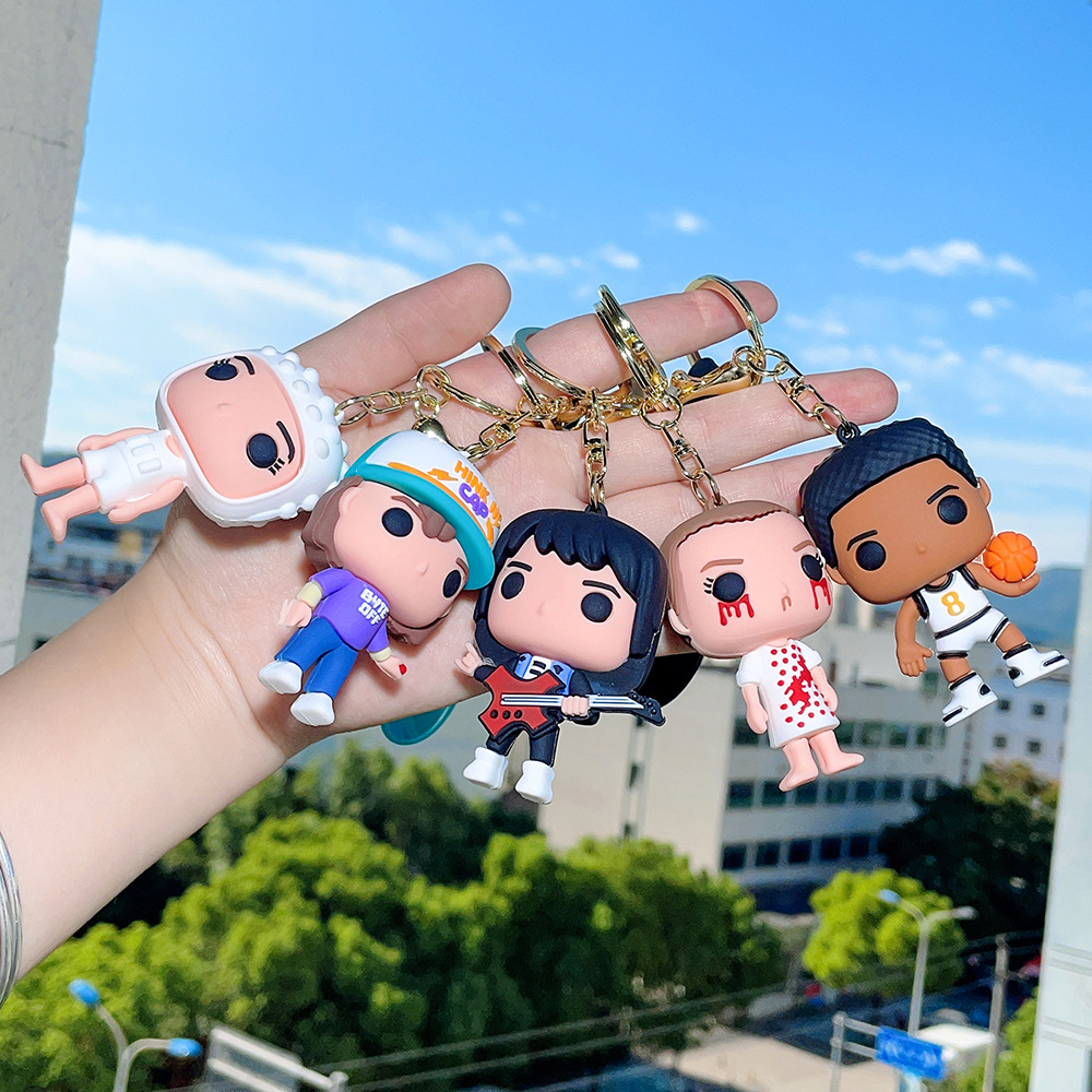Strange Story Keychain Man-eating Flower Eleven Dustin Eddie Munson Doll Hand-made Pendant
