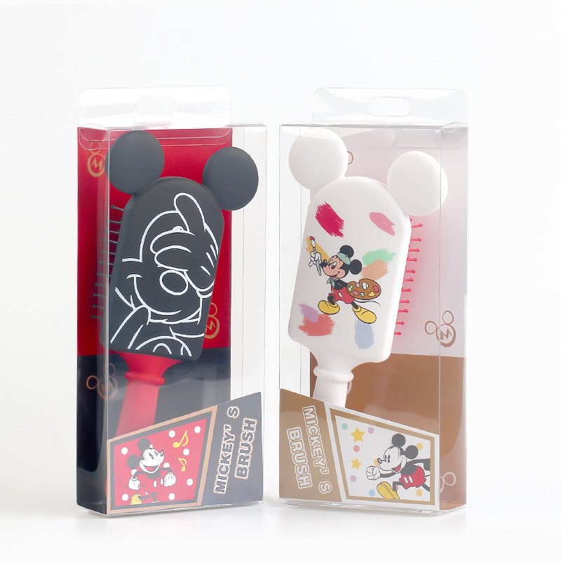 Manufacturers supply cartoon comb hand paint comb airbag comb children's comb black and red with comb gift box packaging