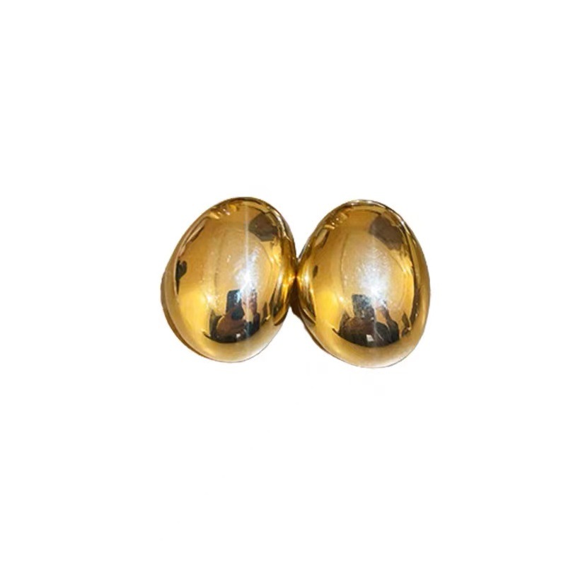 Distinctive Exaggerated Metal Glazed Round Earrings 2023 New Women's Light Luxury Atmospheric Advanced Ear Studs Earrings