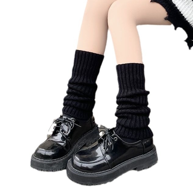 Lolita knitted pile socks Japanese lengthened jk calf socks modified leg socks leg cover slimming leg cover