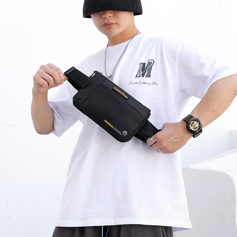 New cross-border Men's chest bag messenger bag fashion casual outdoor waist bag sports shoulder bag Simple Men's bag