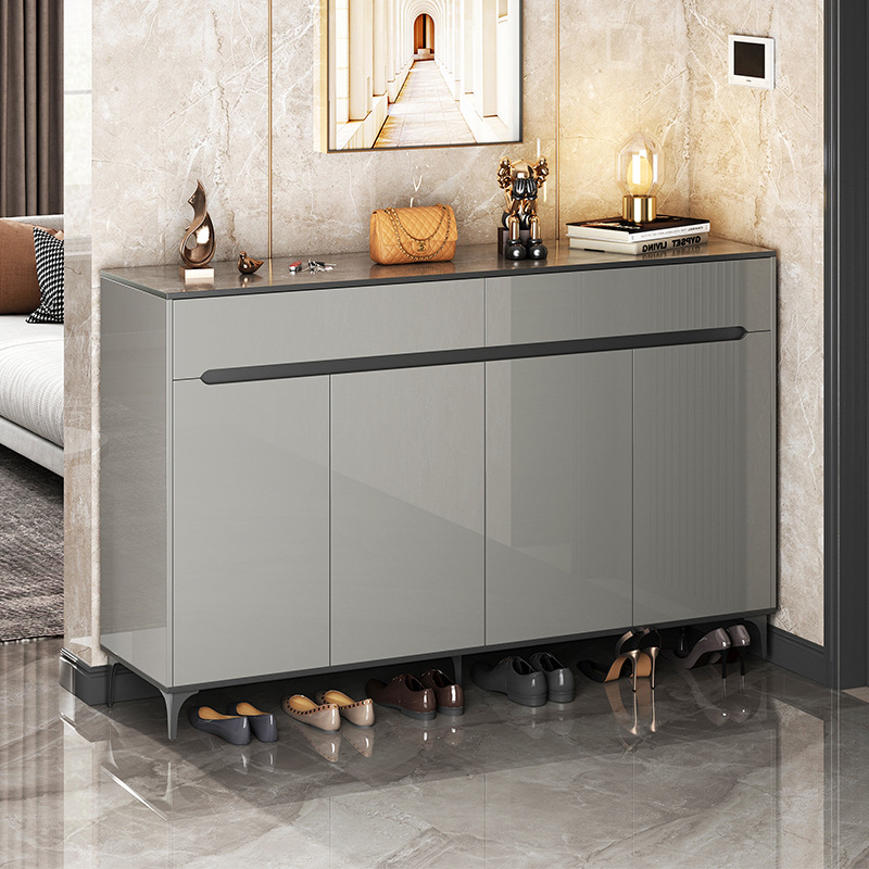 Light luxury shoe cabinet home door large capacity new wall hallway cabinet storage cabinet balcony locker