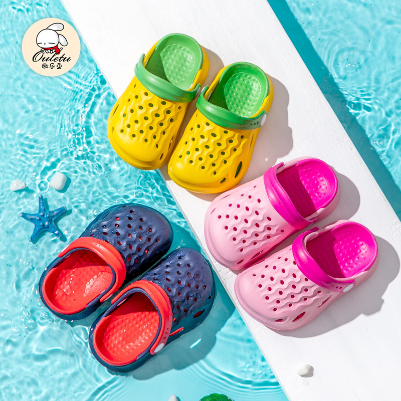Factory wholesale summer new breathable children's hole shoes boys and girls Baby closed toe sandals garden shoes