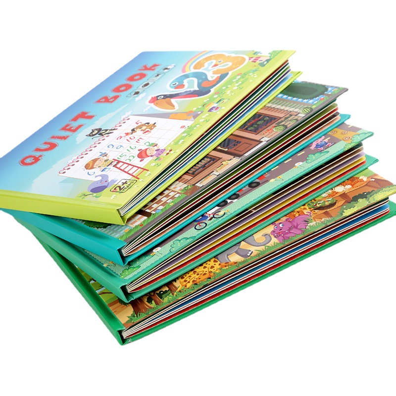 cpc Baby Enlightenment Cognition Wooden Puzzle Baby Hand Tear Quiet Book Children's Early Education Material Pack diy Busy Book