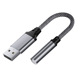 Usb to 3.5mm adapter cable (grey)