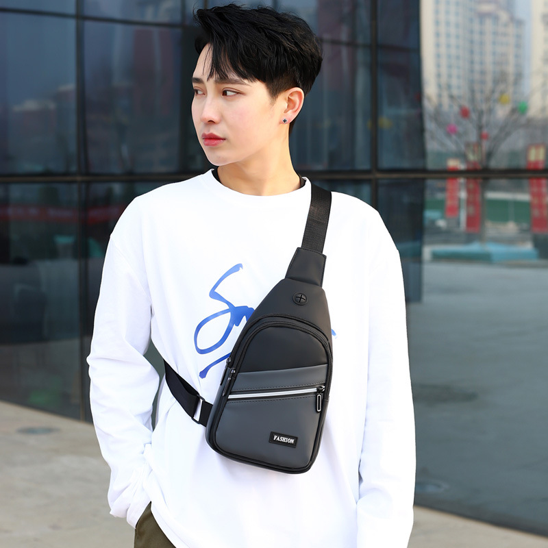 New Chest Bag Men's Sports Casual Bag Fashionable All-match Men's Shoulder Chest Bag Korean Style Men's Crossbody Small Backpack Trendy