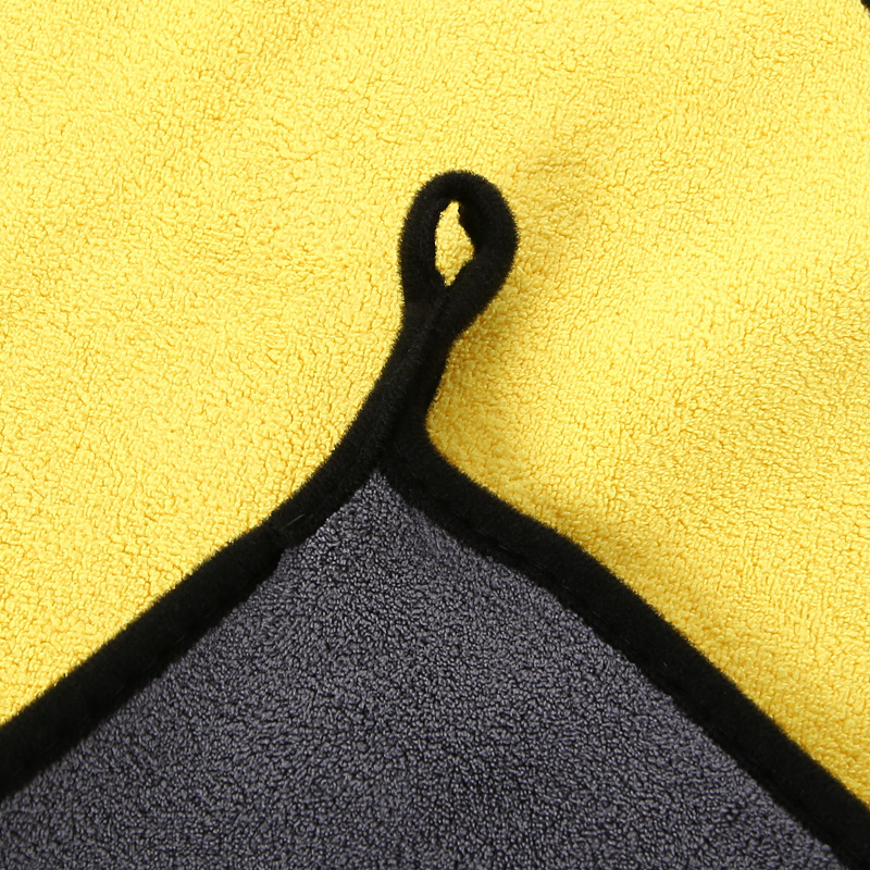 Double-sided coral fleece car towel multifunctional car wash towel thickened absorbent microfiber towel cleaning cloth