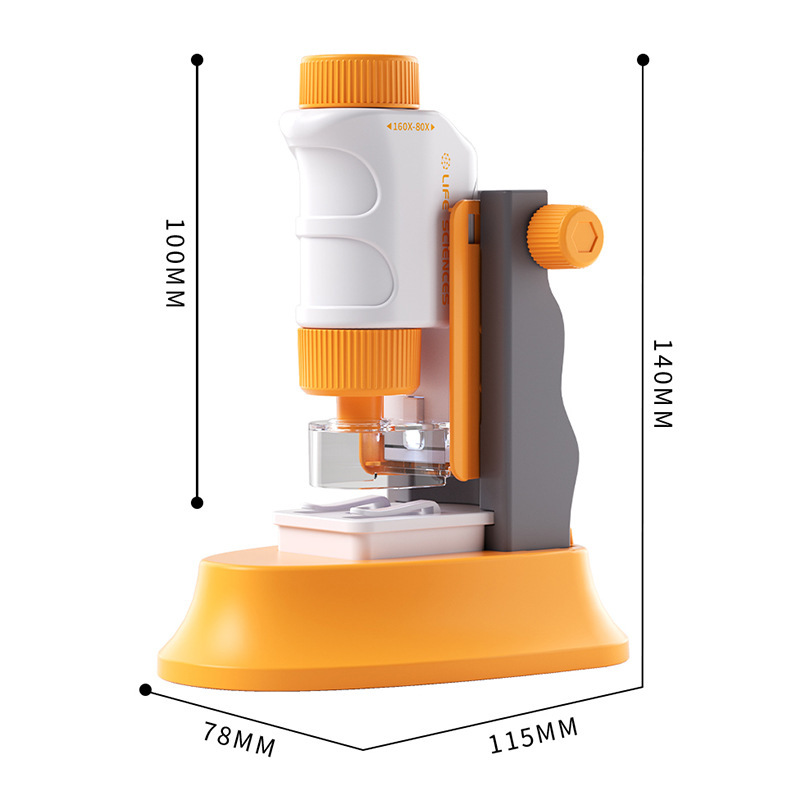 6-10 Years Old Children's Microscope Science Experiment diy Set Portable Science Education Educational Toys Gift for Primary School Students