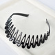5# bright black with teeth hair band