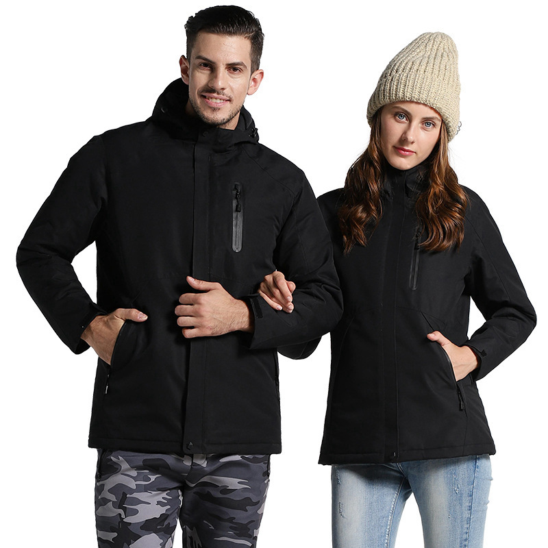 Winter Smart Heating Down Cotton Rusher Clothes for Men and Women USB Carbon Fiber Heating Travel Jacket Heating Cotton Clothes