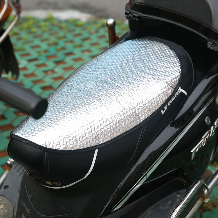 Electric Car Sunscreen Mat Old Motorcycle Heat Insulation Seat Cover Aluminum Foil Reflective Anti-perm Pad Battery Car Cushion Cover