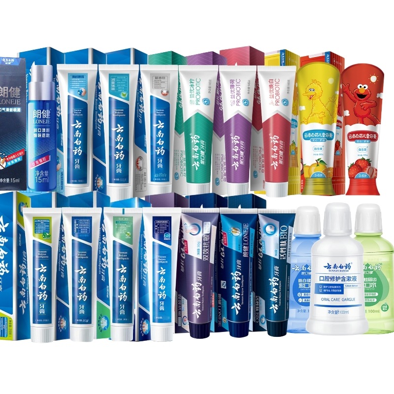 Yunnan Baiyao Toothpaste All Varieties of Liulan Refreshing Mint Gingival Protection Fresh Langjian Multi-specification Efficacy Toothpaste Wholesale