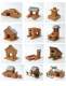 Small Masons Cabin Building Handmade diy Children Building House Toys Real Brick Real Tile Mini Brick Mold