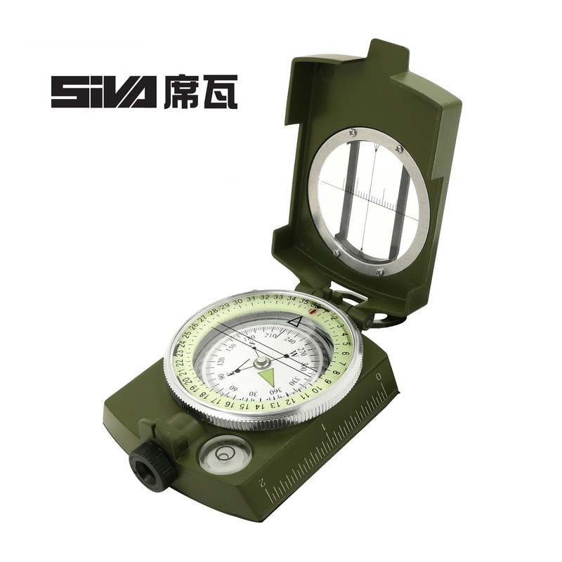 メーカー生産K4580高精度アメリカ軍グリーン多機能コンパス夜光屋外コンパス|undefined