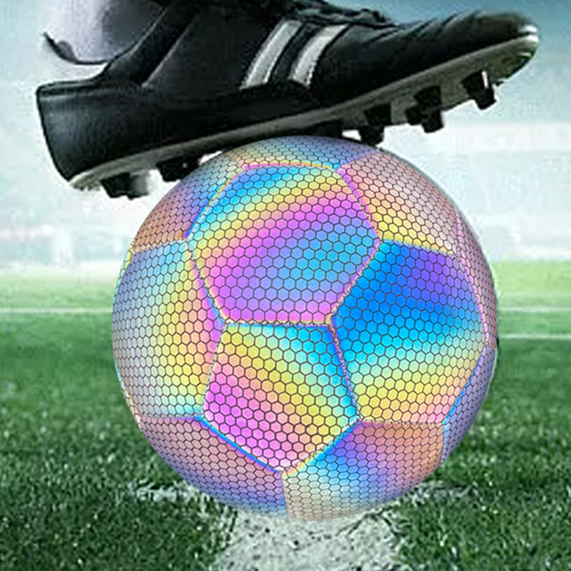 Cross-border No. 5 color luminous reflective luminous football children's primary school students competition training special football wholesale