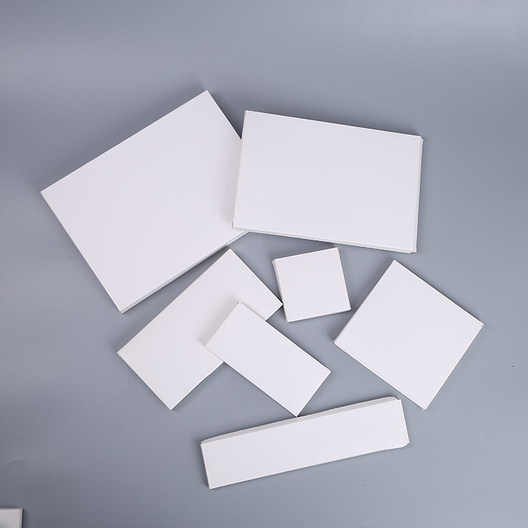 101-110mm supply spot blank packing box solid color Square small white box wholesale white cardboard double flat box
