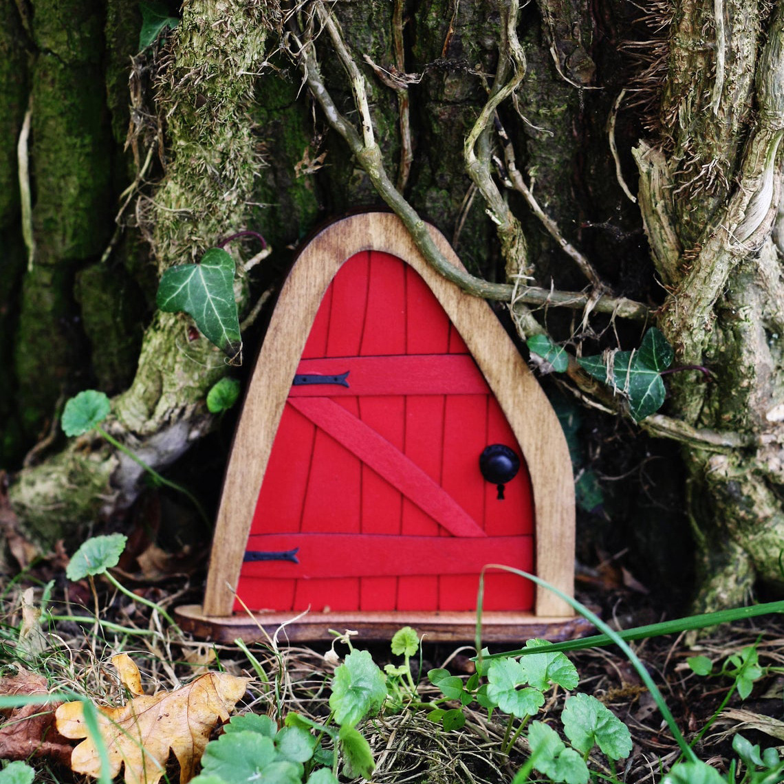 Spot Amazon Elf Fairy Door Fairy Door Courtyard Wooden Miniature Fairy Dwarf Door Tree Decoration