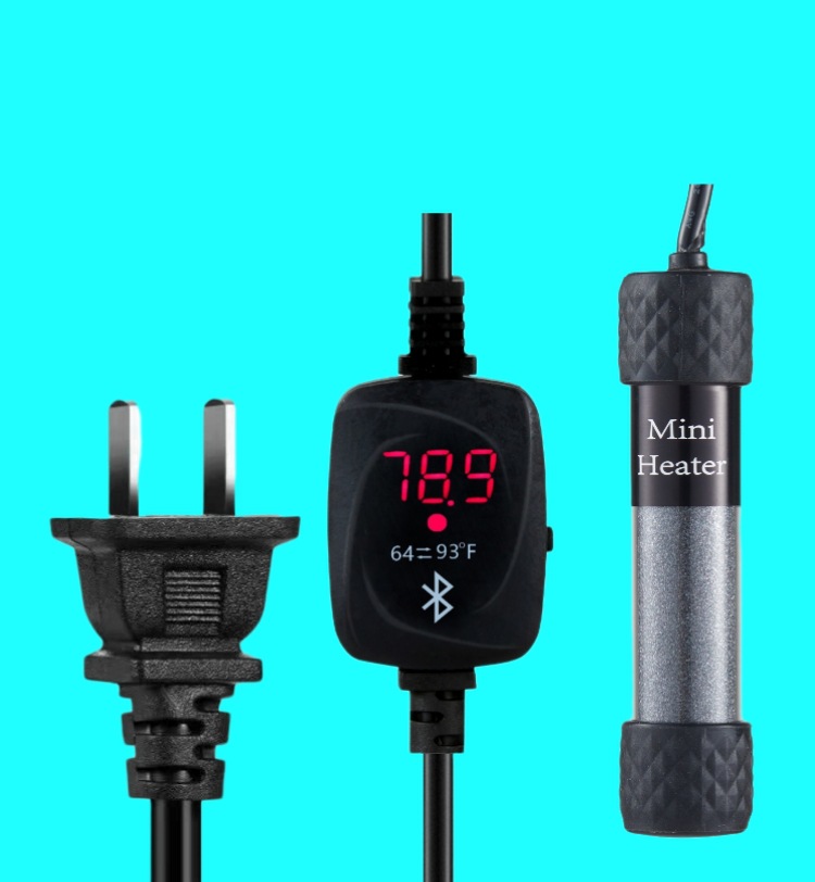 Bluetooth heating rod mobile phone APP applet control mini ultra-short quartz digital display from the water power off temperature adjustment