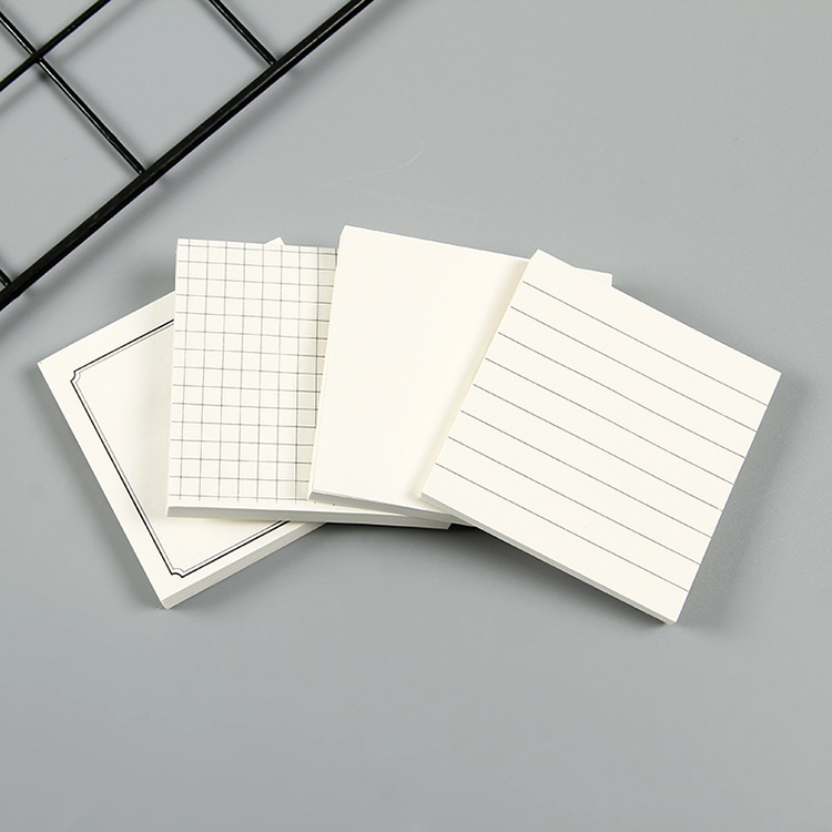 Post-it Sticker ins Style Post-it Sticky Strong Square Horizontal Line Cute Small Fresh Tear Message N-time Sticker Japanese